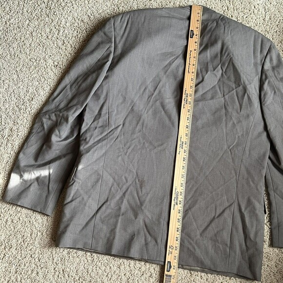 Givenchy Monsieur Double Breasted Jacket Blazer Gray Sport Coat Mens 44R - Picture 7 of 11
